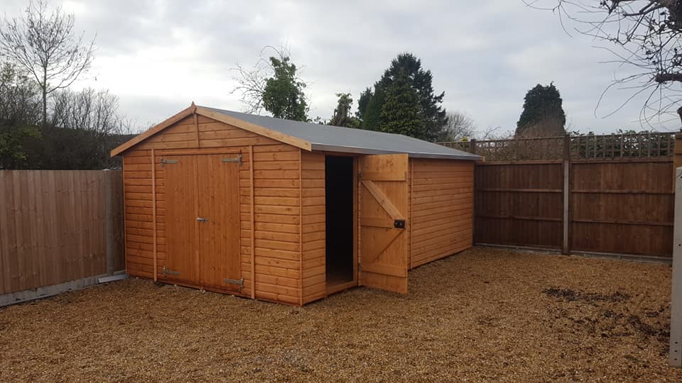 Completed garden building repair near Winchester