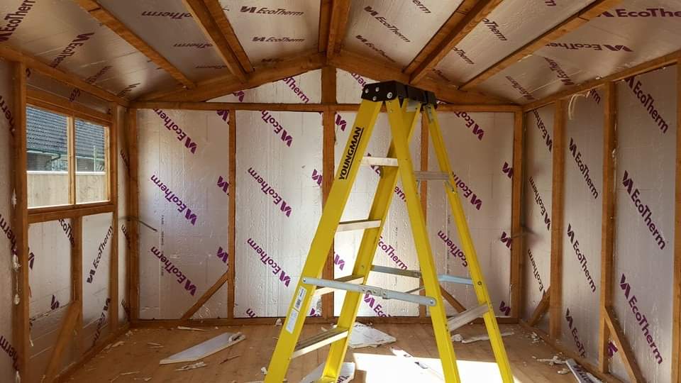 Shed wall and roof repair